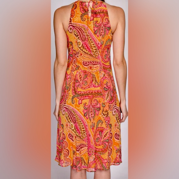 90s Ann Taylor Silk Paisley Slip Dress size 4 - Picture 7 of 7